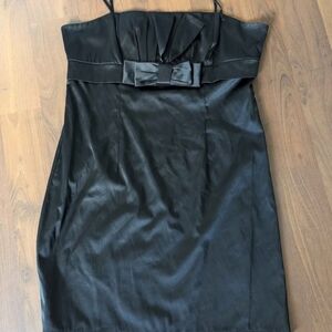 Elegant Black Satin Dress